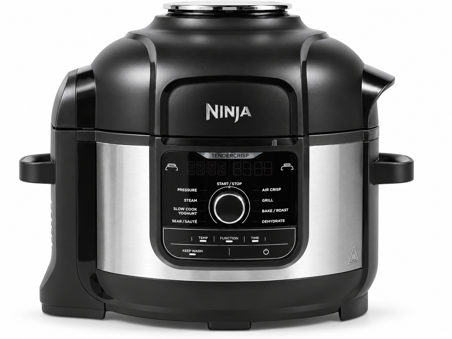 Multi-cooker, front view with digital control panel